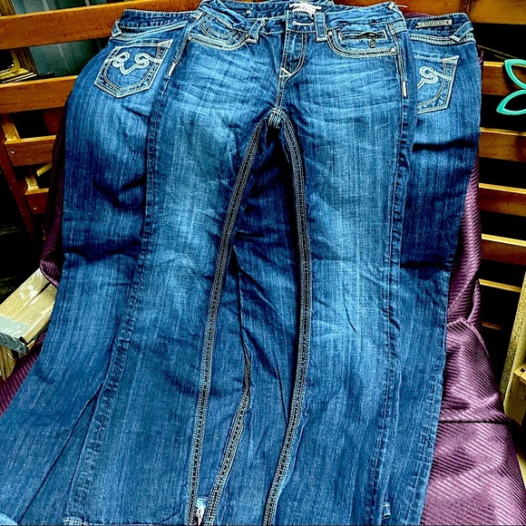 🍒 BOGO 🍒 EXPRESS Dark Wash Boot cut Jeans - Picture 4 of 15